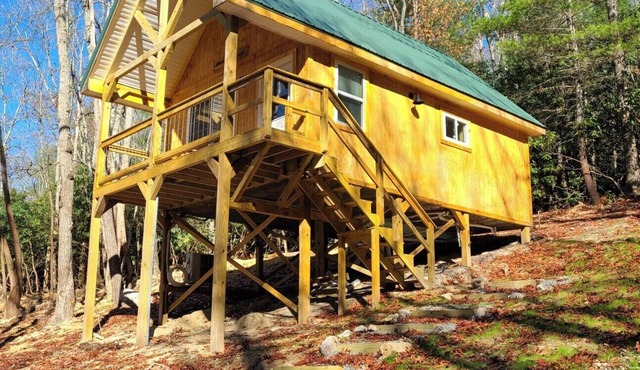 Cozy cabin in the woods on a beautiful Christmas Tree/Events Farm.