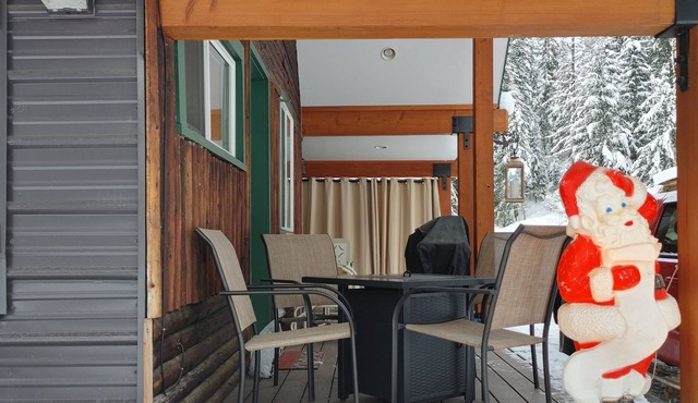 Cozy cabin in the woods.