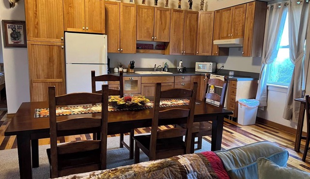 Cozy Cabin, nestled on a 200 acre Horse Farm - family and pet friendly.