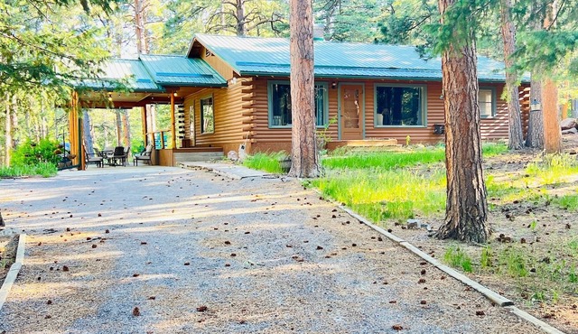 Cozy Cabin on the Creek, with fireplace and firepit.
