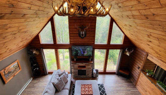 Cozy cabin overlooking beautiful creek and horses - Pet Friendly!