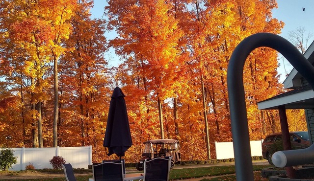 Cozy cabin-WIFI & outdoor hot tub, Close to Boyne Mt & great for snowmobiling