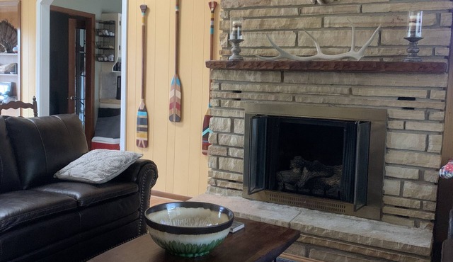 Cozy Cabin with river frontage yards from river launch for kayaking or fishing.