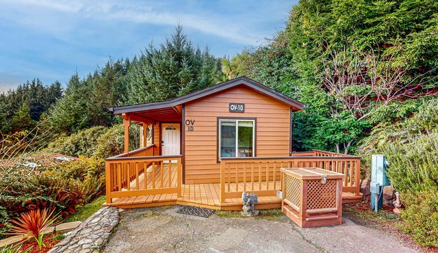 Cozy cabin with sunroom, deck, grill and private hot tub