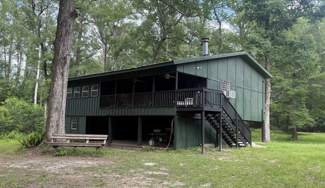 Cozy Camp w/fire pit, grill and waterfront view of river. Pet Friendly!