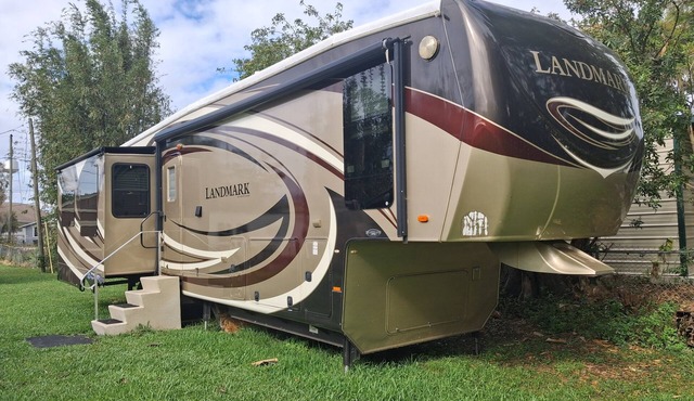 Cozy camper in quaint small town