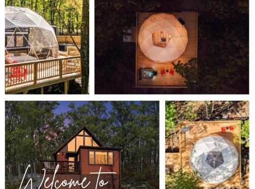 Cozy Chalet & Luxe Domes Retreat w Stunning Views
