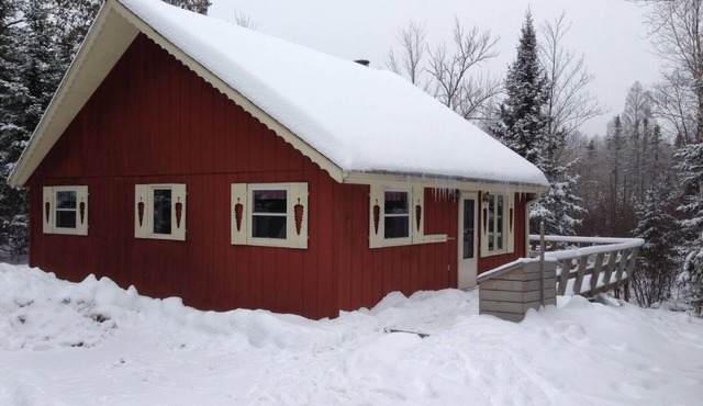 Cozy, comfy, rustic ski chalet at the foot of Ski Brule ski mountain