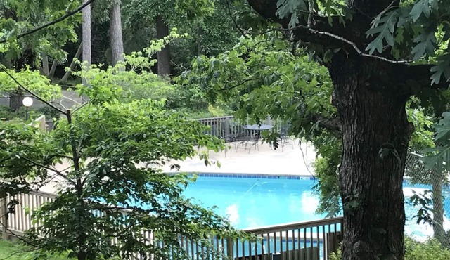 Cozy condo nestled among the trees! Mountain View’s. Pool, hot tub,lake complex