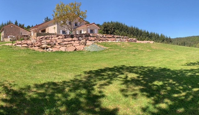 Cozy cottage with terrace, garden and fireplace in Saint-Priest-la-Prugne