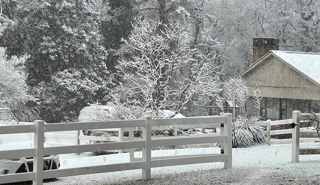 Cozy country farmhouse, 3 bedrooms, an office/bonus room, WiFi and AC. Pets OK.