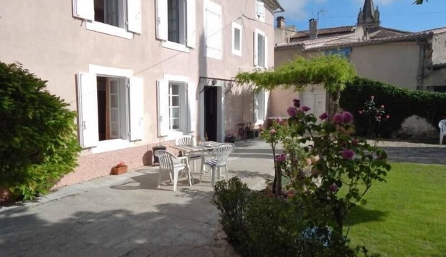 Cozy country house with a cozy yard and shady garden