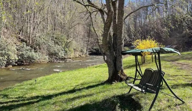 Cozy creek side cabin. Pet Friendly. Single Story, with ramp at entry
