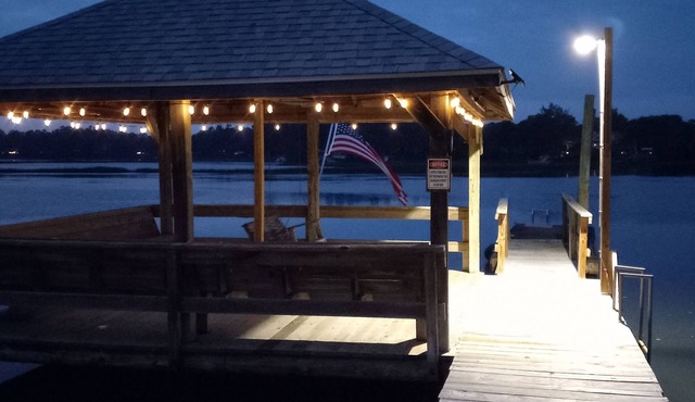 Cozy Creekside Retreat with Private Pier, Gazebo and Water Access!