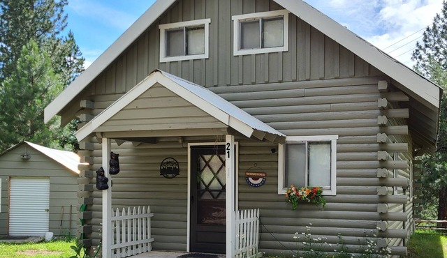 Cozy dog friendly cabin with filtered lake views - short walk to lake, beach.