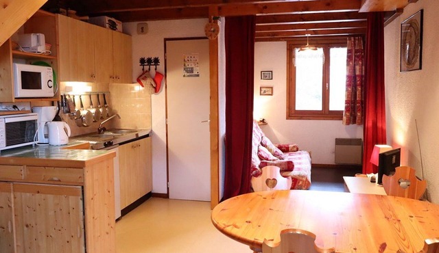 Cozy duplex 33m² in Arêches-Beaufort, 4 pers., ski-in/ski-out, pets allowed, parking