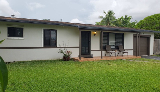 Cozy family home in quiet area, nice garden views.