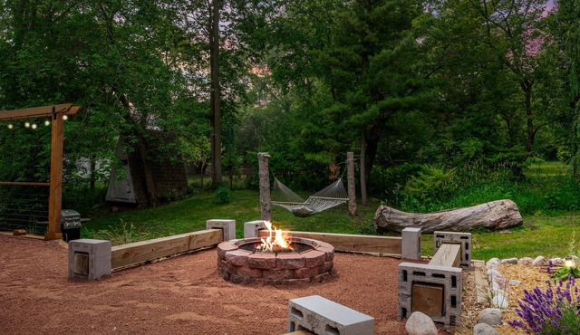 Cozy fireplace, indoor and outdoor games, records!