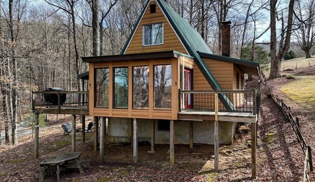 Cozy Getaways in this Cute A-Frame Cabin in Suches, Georgia