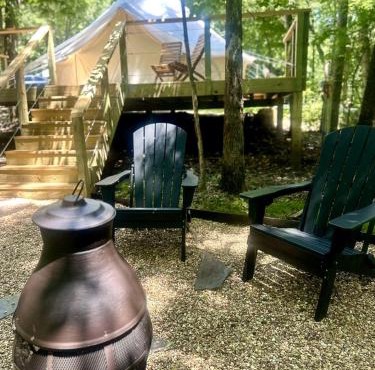 Cozy Glamping Tents Nestled in a Serene Forest Near Gentry, AR