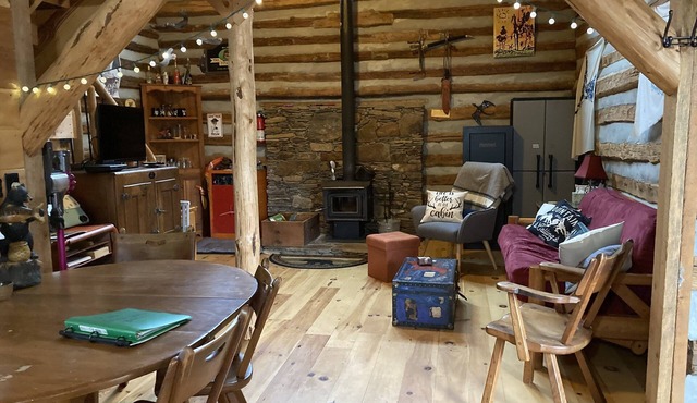 Cozy hand-built cabin in the heart of wine country, near mountains and Mayberry