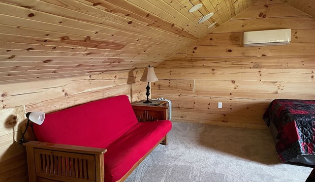 Cozy hillside retreat near trout stream, public forest and UTV trails.