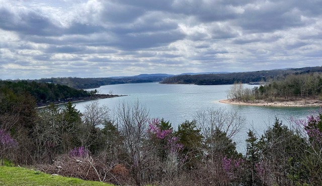 Cozy Lake Cottage with private view of Table Rock Lake and Arkansas Mountains.