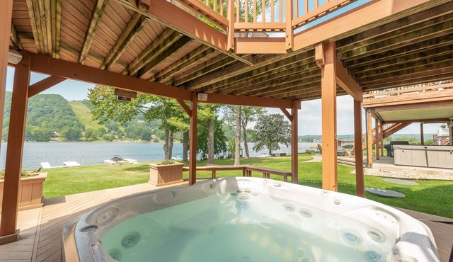 Cozy Lake Escape w/Dock, Hot Tub & Sunset Deck