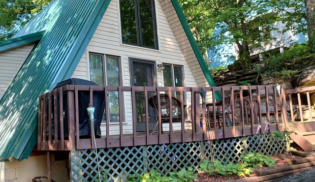 Cozy Lake Themed A-frame by Dale Hollow LakenFALL SPECIAL - Price reduced by 25%