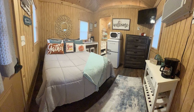 Cozy little cabin in a small town