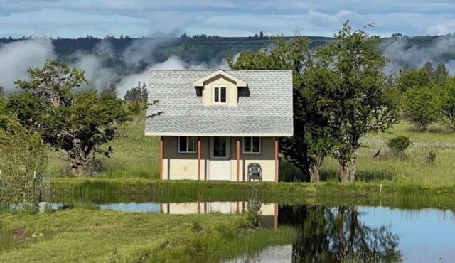 Cozy little pond-side cabin is located just outside of Kooskia