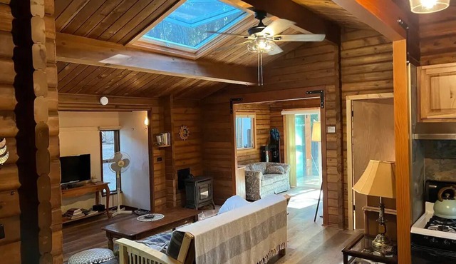 Cozy log cabin in the woodsnn