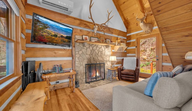 Cozy Log Cabin w/Wood Fireplace, Creekside Firepit & Private River Access!