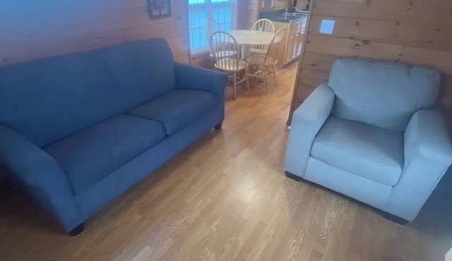 Cozy Log Cabin with AC at Strawberry Park Resort Campground in Preston, CT