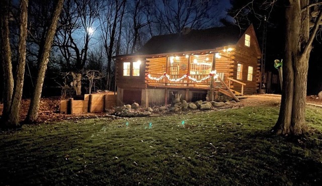Cozy Log Home on a Scenic Alpaca Farm
