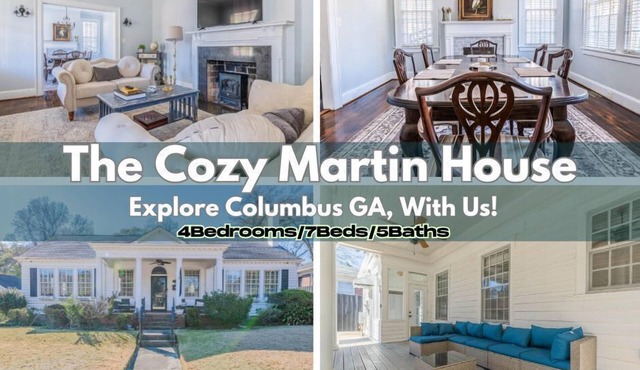 Cozy Martin House in Columbus |3BR| Near FortMoore