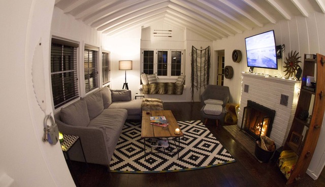 Cozy modern cottage with treehouse