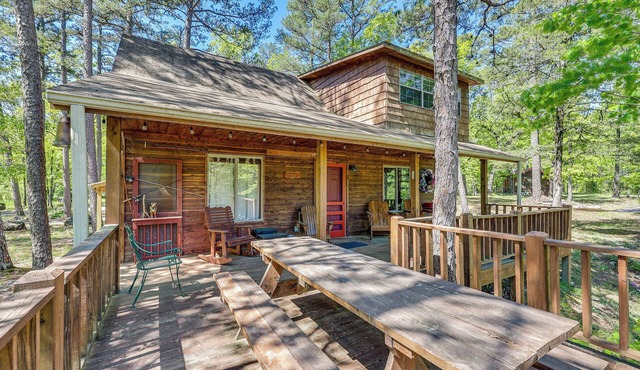 Cozy Oden Oasis w/On-Site Fishing Creek & Deck!