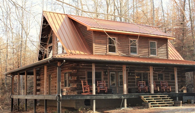 Cozy pine log cabin