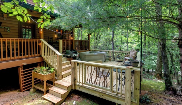 Cozy, private, tranquil mountain getaway in Otto NC near babbling creek.