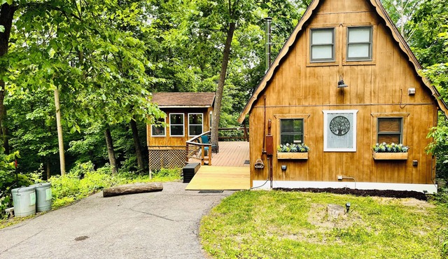 Cozy quaint cabin tucked back in the woods- Secluded, private - couples getaway