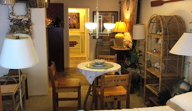 Cozy retreat brushed by whimsy.