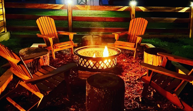 Cozy retreat located on the bank of a rushing creek.