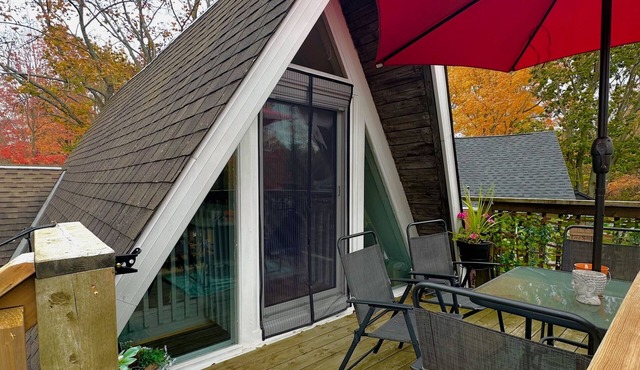 Cozy Riverfront A-Frame. Paddle from the Backyard or Walk in mins to Lake Huron