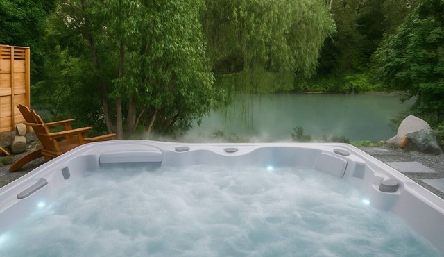 Cozy Riverfront Cottage | Salt Hot Tub & Firepit