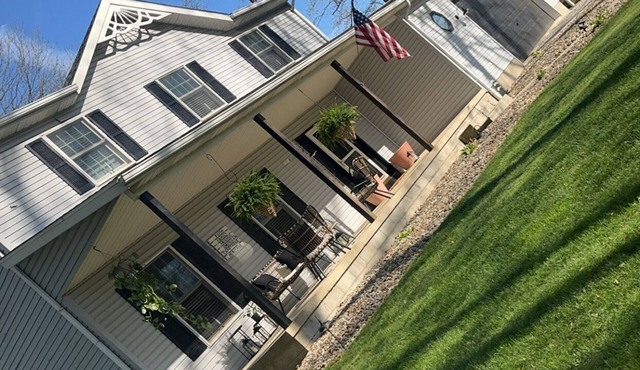 Cozy room at a bed and breakfast.