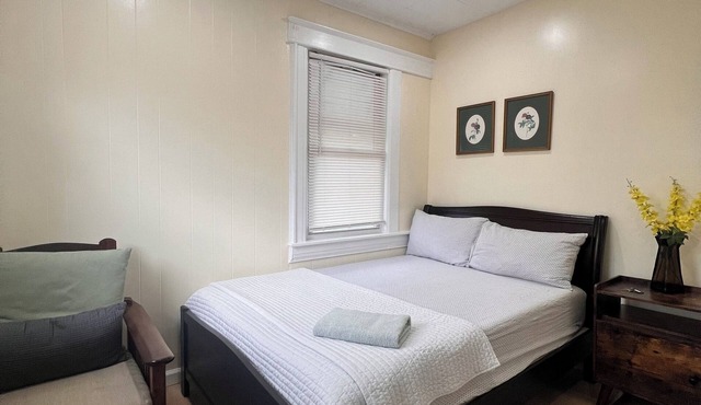 Cozy room with attached bathroom