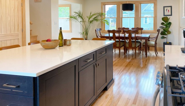 Cozy rural retreat in fully updated, small-town farmhouse