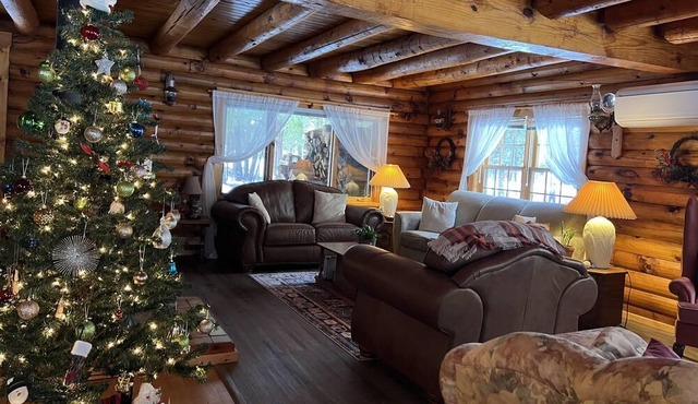 Cozy Rustic log-house in the city - 5bedrooms - private pond & covered bridge
