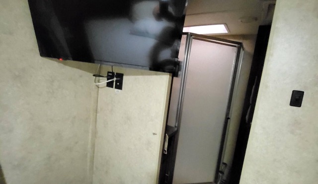 Cozy RV at Blue Springs Landing with all the comforts of home.